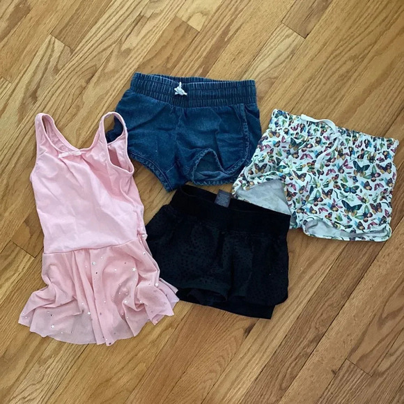Lot kids clothing 3 shorts and 1 ballet outfit H&M, champion, Gap, Cat & Jack - Picture 1 of 1
